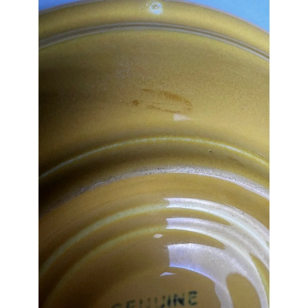 Vintage Genuine Fiesta Ware Yellow Saucer Plate Pottery HLC USA 6.25